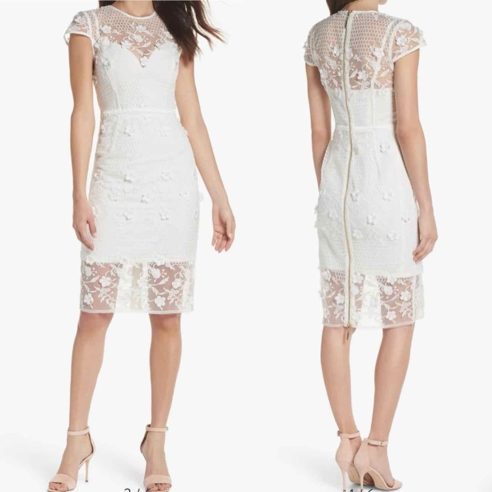 BRONX AND BANCO Osa Lace Dress Size US 6 Medium White